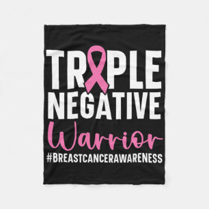 Triple Negative Warrior Breast Cancer Awareness Pi Fleece Deken
