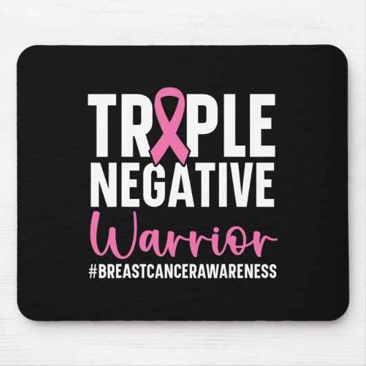Triple Negative Warrior Breast Cancer Awareness Pi Muismat (Voorkant)