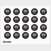 Triple Negative Warrior Breast Cancer Awareness Pi Ronde Sticker (Vel)