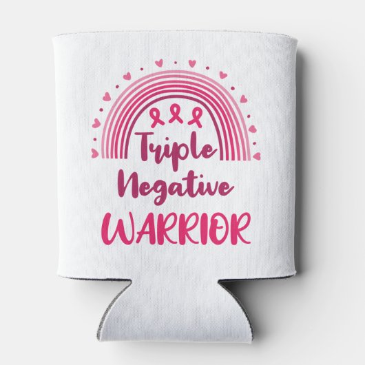 Triple Negative Warrior Breast Cancer Rainbow Blikjeskoeler (Achterkant)