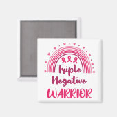 Triple Negative Warrior Breast Cancer Rainbow Magneet (Voorkant / Achterkant)