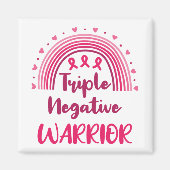 Triple Negative Warrior Breast Cancer Rainbow Magneet (Voorkant)