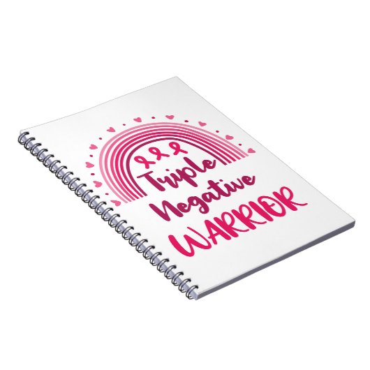 Triple Negative Warrior Breast Cancer Rainbow Notitieboek (Rechterzijde)