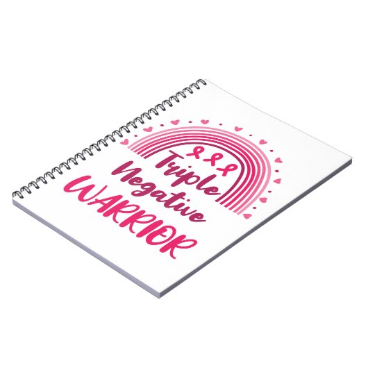 Triple Negative Warrior Breast Cancer Rainbow Notitieboek (Linkerzijde)