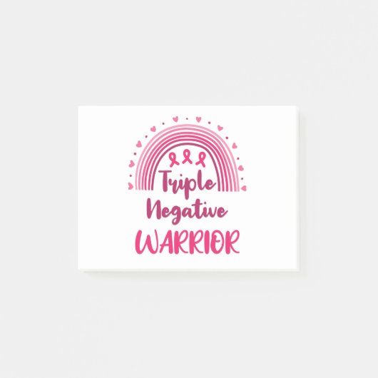 Triple Negative Warrior Breast Cancer Rainbow Post-it® Notes (Voorkant)