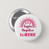 Triple Negative Warrior Breast Cancer Rainbow Ronde Button 5,7 Cm (Voorkant /achterkant)