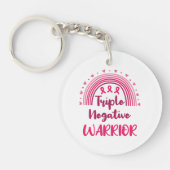 Triple Negative Warrior Breast Cancer Rainbow Sleutelhanger (Voorkant)
