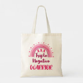 Triple Negative Warrior Breast Cancer Rainbow Tote Bag (Achterkant)