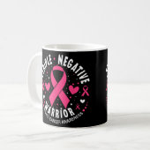 Triple Negative Warrior Pink Heart Borstkanker A Koffiemok (Voorkant links)