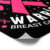 Triple Negative Warrior Pink Heart Borstkanker A Poster (Hoek)