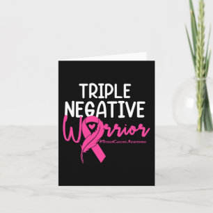 Triple Negative Warrior Pink Ribbon Breast Cancer Kaart
