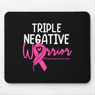Triple Negative Warrior Pink Ribbon Breast Cancer Muismat