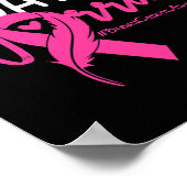 Triple Negative Warrior Pink Ribbon Breast Cancer Poster (Hoek)