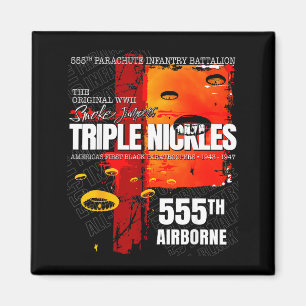 Triple Nickles 555th Parachute Bataljon Smokejump Magneet