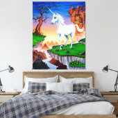 Triple panel gerekt canvas fantasy Unicorn Afdruk (Insitu (Slaapkamer))