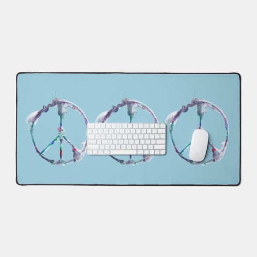Triple Peace Waterverf Pastel Pattern Desk Mats Bureaumat (Keyboard & Muis)