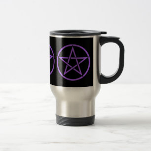 Triple Pentacle Pentagram Pagan Wiccan Travel Mug Reisbeker