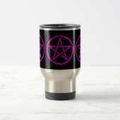 Triple Pentacle Pentagram Pagan Wiccan Travel Mug Reisbeker (Center)