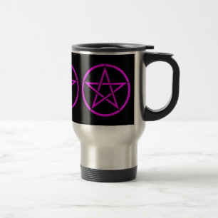 Triple Pentacle Pentagram Pagan Wiccan Travel Mug Reisbeker