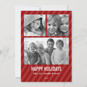 Triple Photo Holiday Kaart