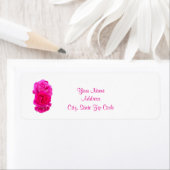 Triple Pink Roses , Return Address Etiket (Insitu)