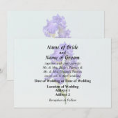 Triple Purple Iris Huwelijksbenodigdheden Kaart (Voorkant / Achterkant)