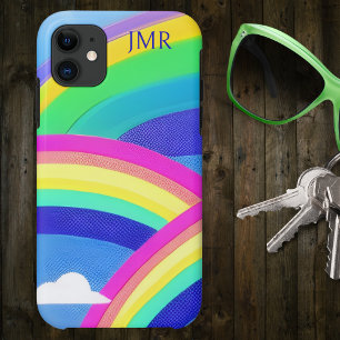 Triple Rainbows in de Sky Monogram Case-Mate iPhone Case