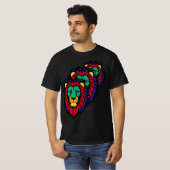 Triple Roar – Bold Lion Face T-shirt (Voorkant volledig)