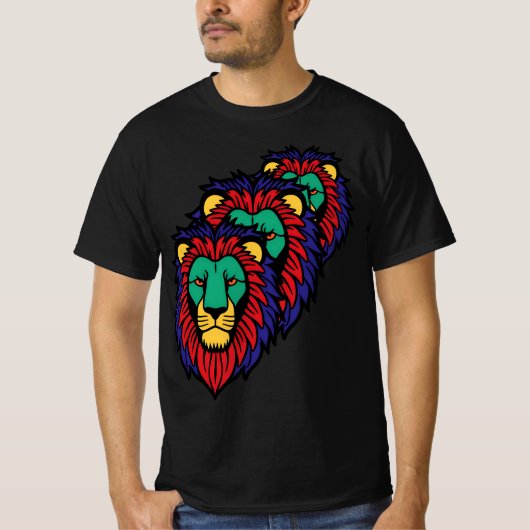 Triple Roar – Bold Lion Face T-shirt (Voorkant)