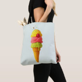 Triple Scoop Delight – Ice Cream All-Over Canvas t Tote Bag (Dichtbij)