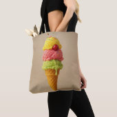 Triple Scoop Delight – Ice Cream All-Over Canvas t Tote Bag (Dichtbij)