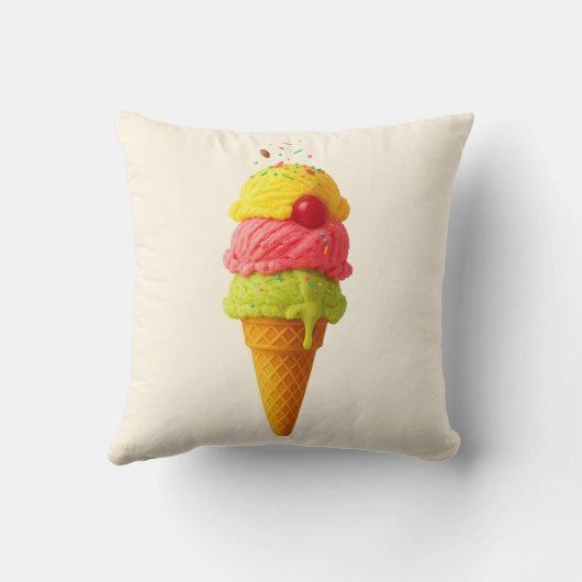 Triple Scoop Delight – Sierkussen voor ijsjes (Achterkant)