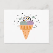 Triple Scoop Rainbow Ice Cream Briefkaart (Voorkant)