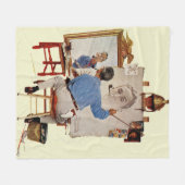 Triple Self-Portrait Fleece Deken (Voorkant (Horizontaal))