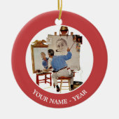 Triple Self-Portrait Keramisch Ornament (Voorkant)