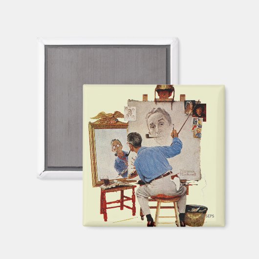 Triple Self-Portrait Magneet (Voorkant / Achterkant)