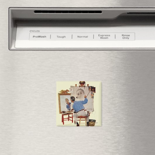 Triple Self-Portrait Magneet (Insitu (Vaatwasser))