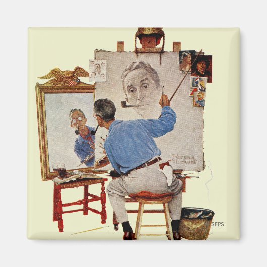 Triple Self-Portrait Magneet (Voorkant)