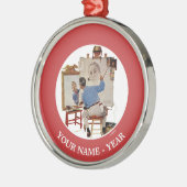 Triple Self-Portrait Metalen Ornament (Links)