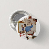 Triple Self-Portrait Ronde Button 3,2 Cm (Voorkant /achterkant)