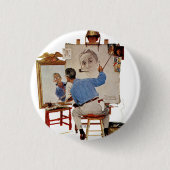 Triple Self-Portrait Ronde Button 3,2 Cm (Voorkant)