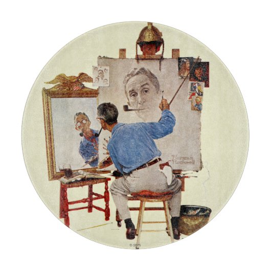 Triple Self-Portrait Snijplank (Voorkant)