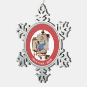 Triple Self-Portrait Tin Sneeuwvlok Ornament (Rechts)