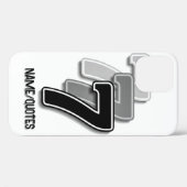 Triple Seven Grafisch – Minimalistische Moderne Ku Case-Mate iPhone Case (Achterkant (horizontaal))