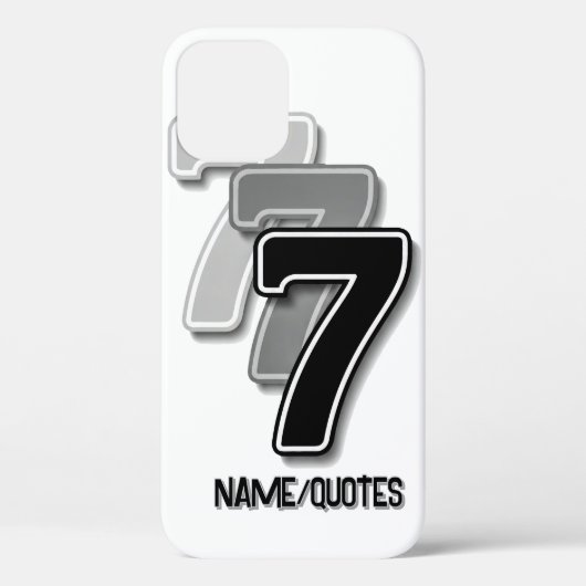 Triple Seven Grafisch – Minimalistische Moderne Ku Case-Mate iPhone Case (Achterkant)