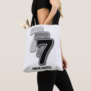 Triple Seven Grafisch – Minimalistische Moderne Ku Tote Bag