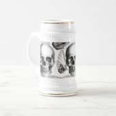 Triple Skull Beer Stein Bierpul (Voorkant links)