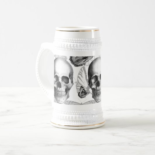 Triple Skull Beer Stein Bierpul (Voorkant links)
