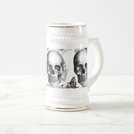 Triple Skull Beer Stein Bierpul (Voorkant rechts)