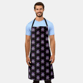 Triple Skull Paars Floral Sugar Skulls Schort (Gedragen)